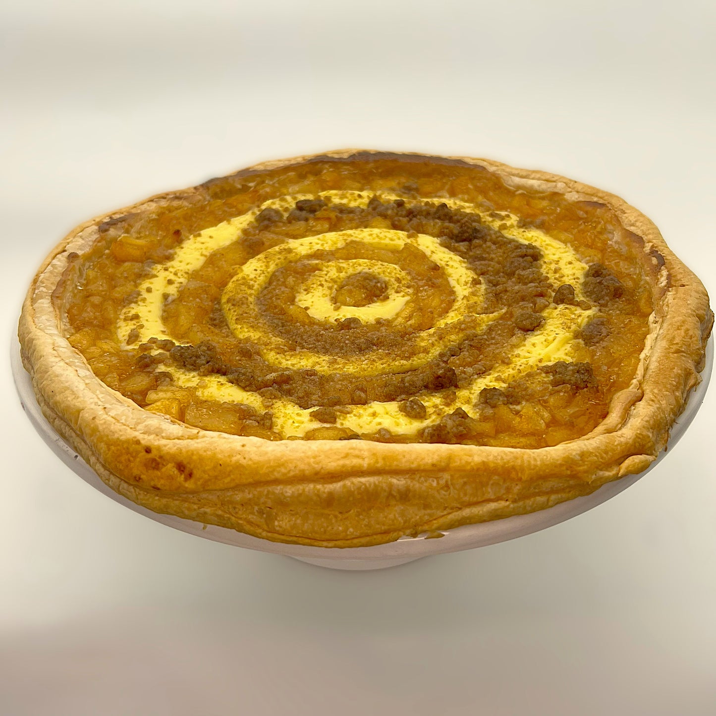 Bavarian Apple Streusel Pastry Pizza