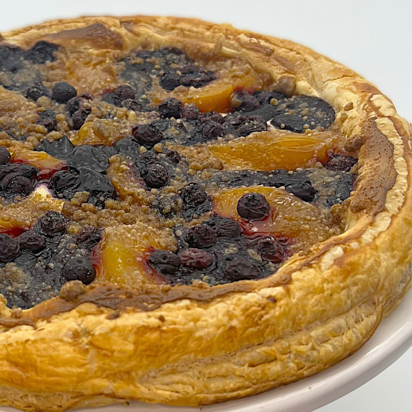 Peach Blueberry Pastry Pizza
