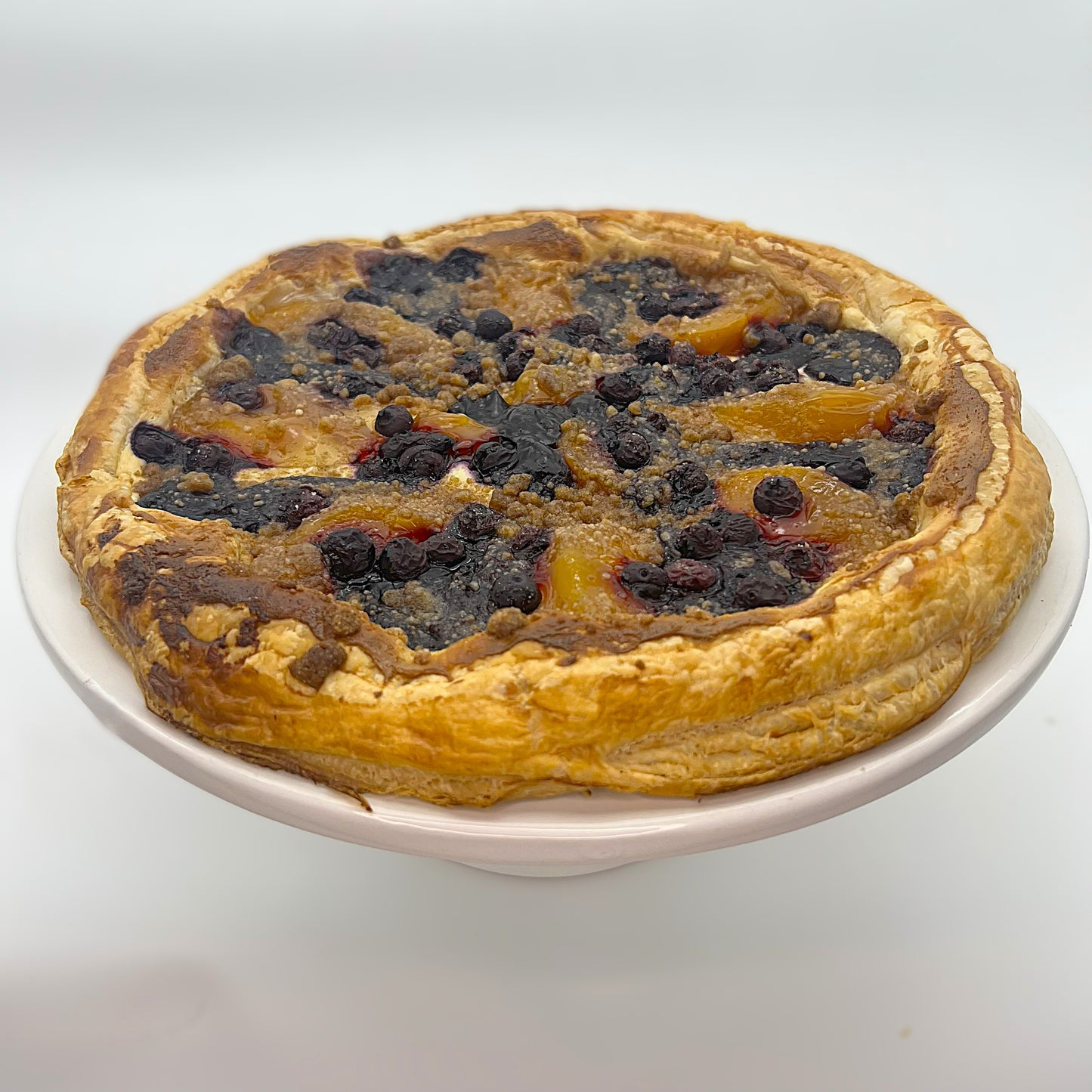 Peach Blueberry Pastry Pizza
