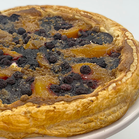 Peach Blueberry Pastry Pizza