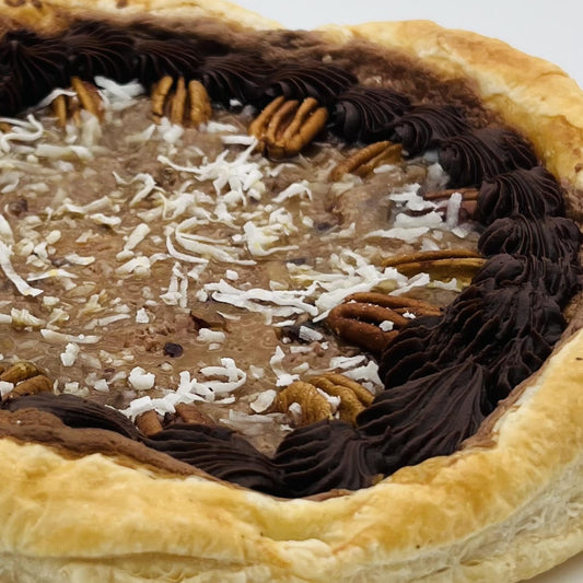 German Chocolate Pastry Pizza